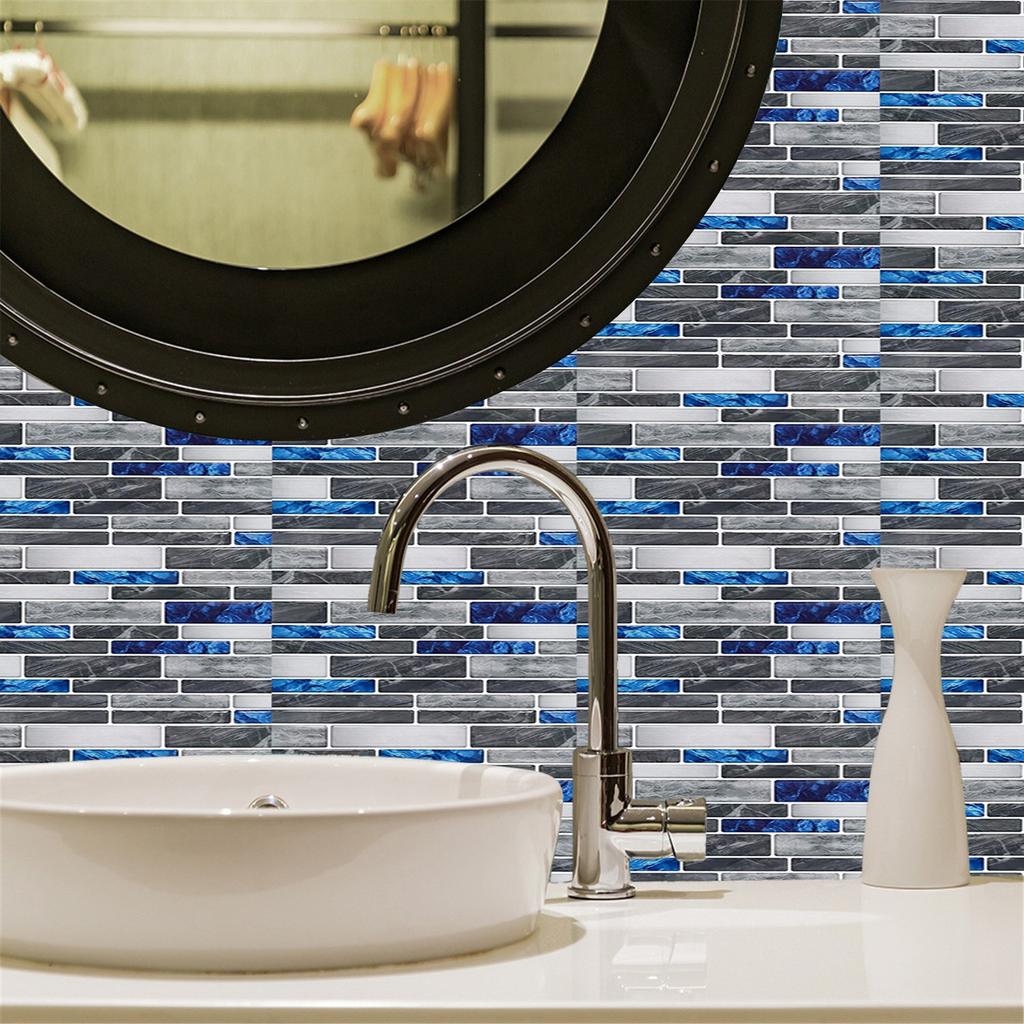 Самоклеящаяся плитка, плоская наклейка на стену, кухня, ванная комната, кристаллическая плитка, наклейки, 2 комплекта, 20 шт.