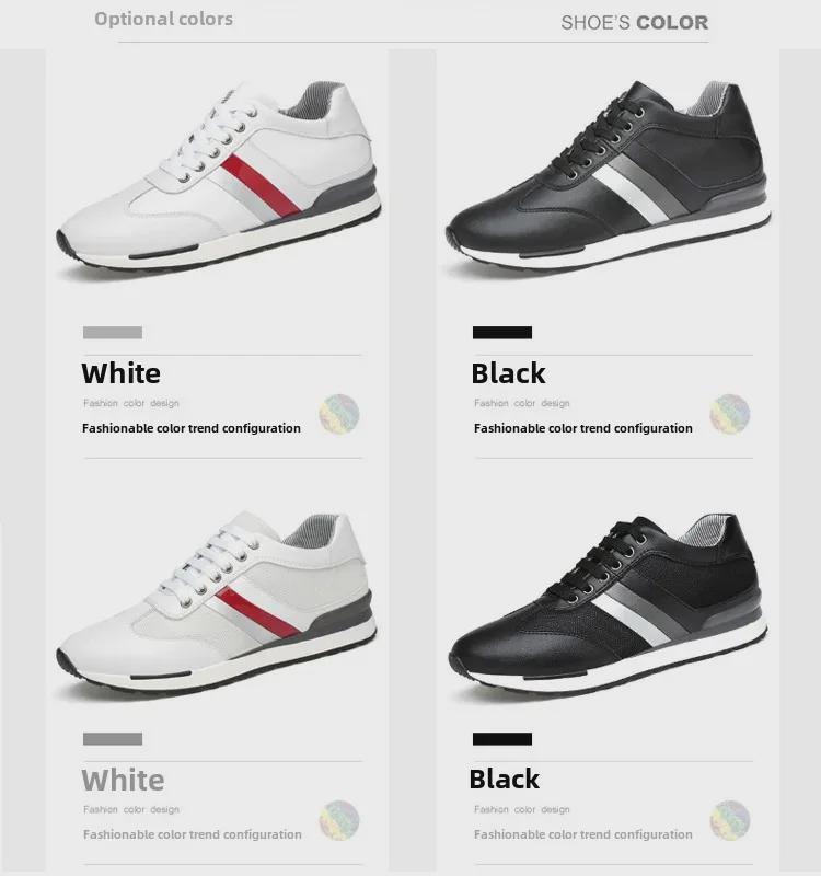 Мужские 8 см дышащие повседневные летние сетчатые кроссовки, увеличивающие рост