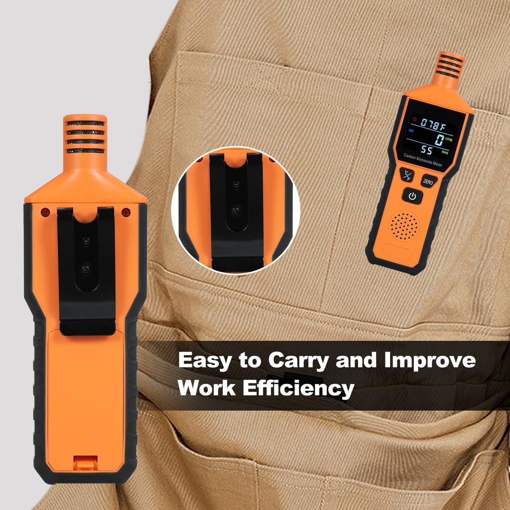 3in1 Portable Carbon Monoxide Detector Battery Powerd Handheld Carbon Monoxide Alarm with