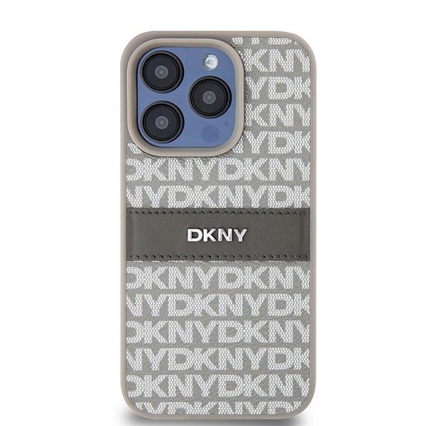 Dkny Dkhcp15Lprthsle Iphone 15 Pro6.1 Beżowy/Beige Hardcase Leather Mono Stripe & Metal Logo