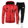 Autumn and Winter Men's Sportswear Zipper Hoodie+Pants 2-piece Set Sportswear Fashion Casual Men's Wear