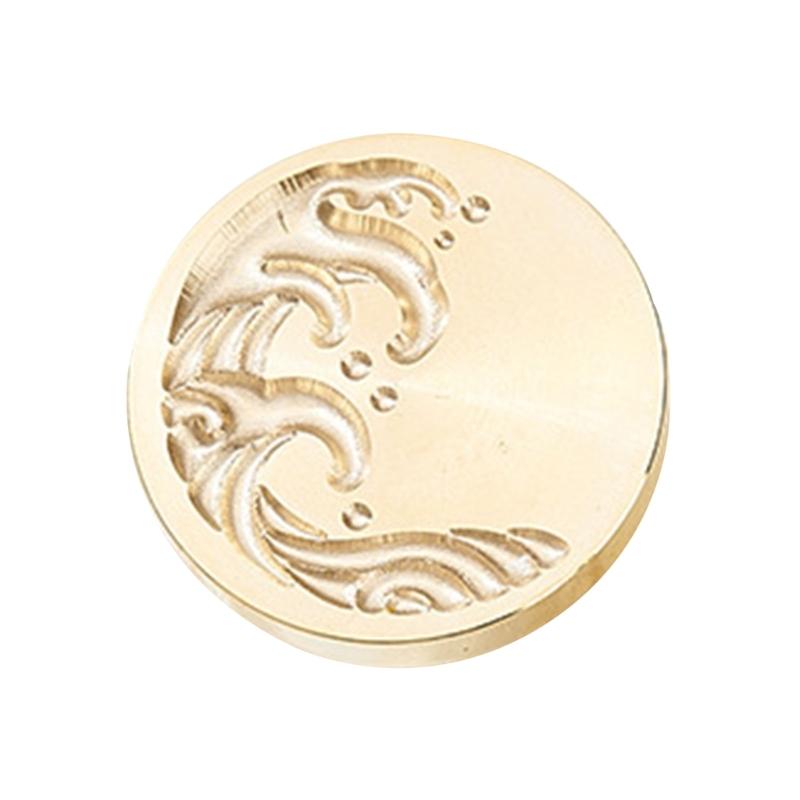 Волнистая текстурированная головка штампа для восковой печати Металлическая головка штампа для воска для валентинки, открытки на день рождения, приглашений, конверта