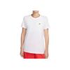 Breathable Comfortable Round Neck Short Sleeve T-Shirt Women Tops White DZ4681-100