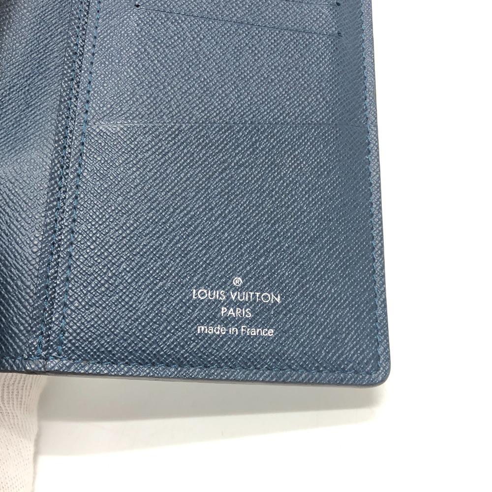 Louis Vuitton M64010 Taiga Stripe Портмоне Brazza Длинный кошелек синий/Бордовый