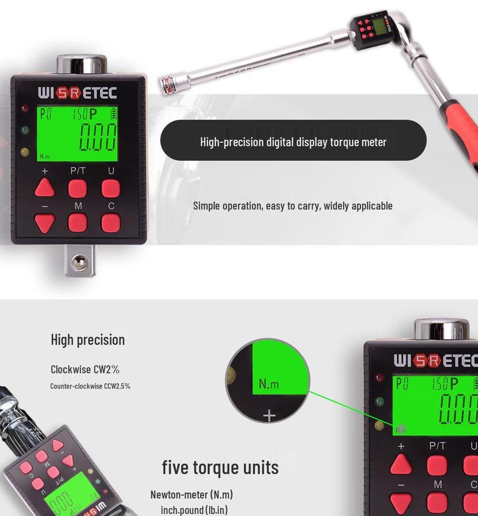 High-Precision Digital Torque Wrench Tester 0.1-340NM