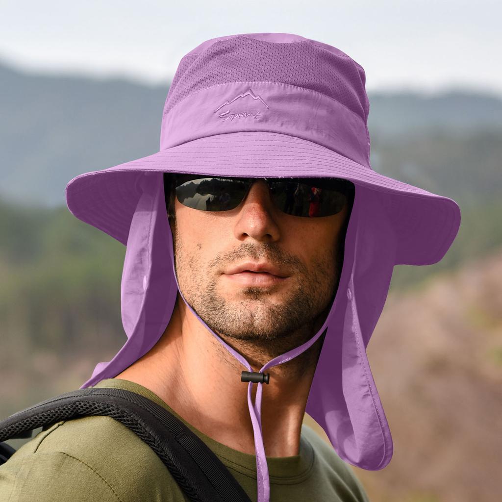 Men's Wide-Brim Fishing Hat Outdoor, Fisherman Hat, Sun Hat,Sun Protection