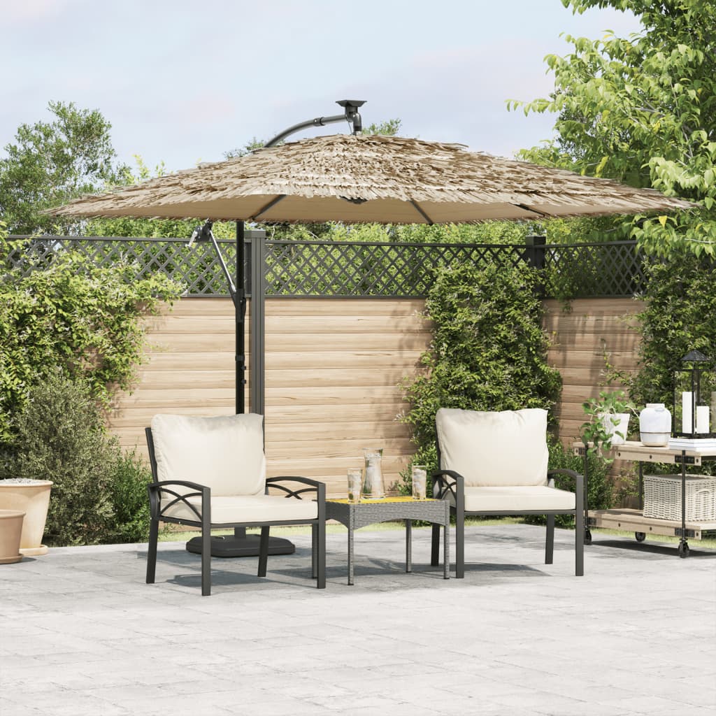 Vidaxl Parasol Ogrodowy Na Stalowym Słupku, Brązowy, 269X269X235 Cm