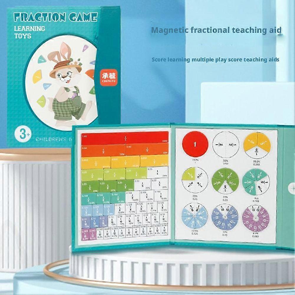 Magnetic Fraction Learning Disk Demonstrator Circle Decomposition Addition Subtraction Elementary School Fraction Preliminary Knowledge Teaching Aid