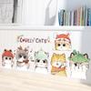 Hand Painted Cute Cat Wall Sticker Home Living Room Decor Vinyl Wall Art Decal