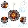 Laser Cut Metal Wind Spinner 3D Dragonfly Mandala Design Holographic Garden Decor Outdoor Hanging Rotary Wind Chime Gift