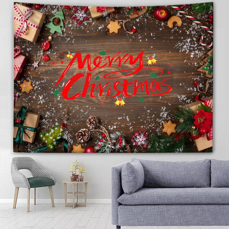 Рождественский фон, ткань, подвесная ткань, прикроватный гобелен для девочек, настенная ткань для общежития, подвесная картина