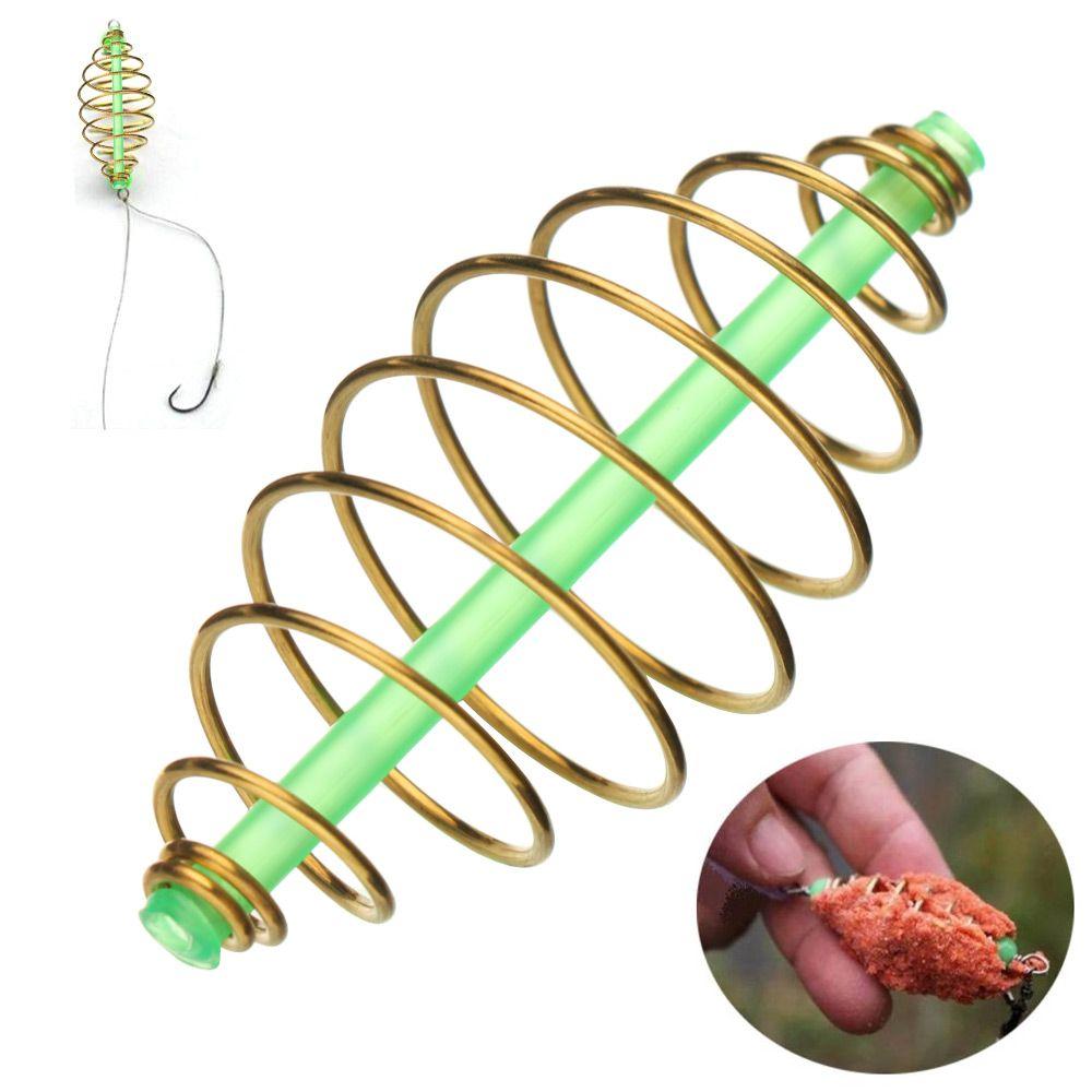 High Quality Olive Method Leader Spring Lure Hanging Tackle Fishing Bait Stainless Steel Feeder