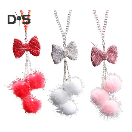 Автомобильная подвеска, сверкающий горный хрусталь, подвесное украшение со шнурком, легкое вешание, зеркало заднего вида, искусственное украшение из кристаллов