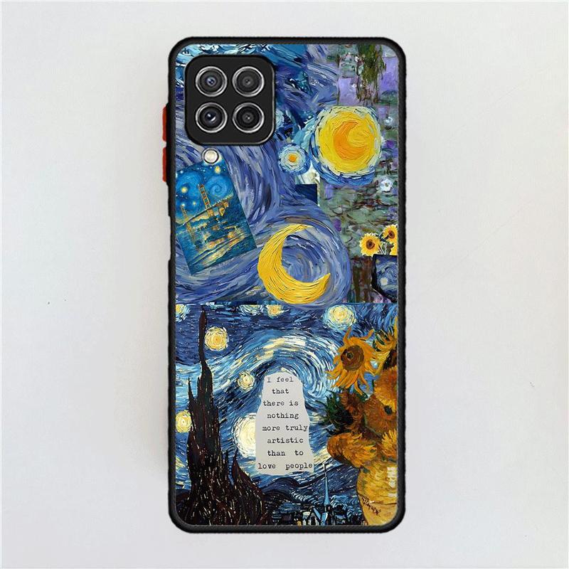 Чехол для телефона "Звездные подсолнухи" Ван Гога для Samsung Galaxy A13 A14 A22 A23 A24 A32 A33 A34 A52 A53 A54 A72 A73 5G Матовый чехол