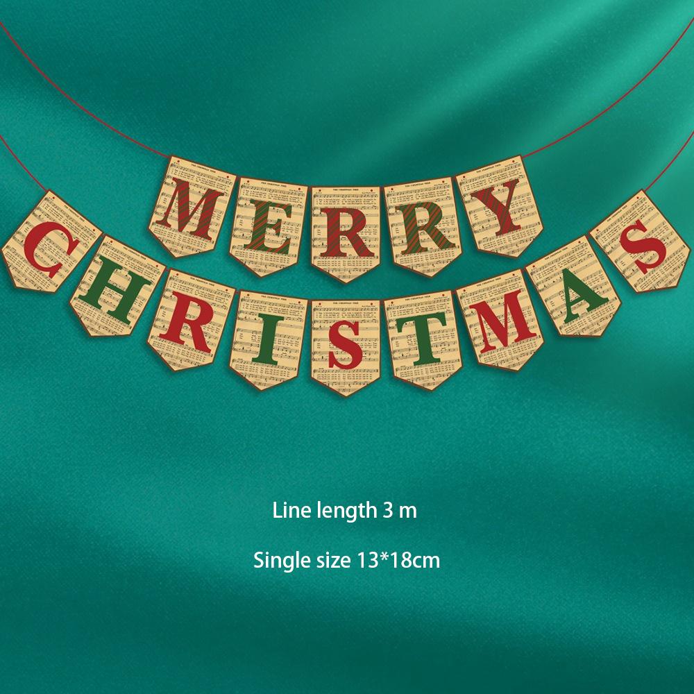 Рождественский бумажный баннер мультфильм Санта-Клаус снеговик рождественский подвесной орнамент баннер домашнее рождественское украшение флаг принадлежности новый год