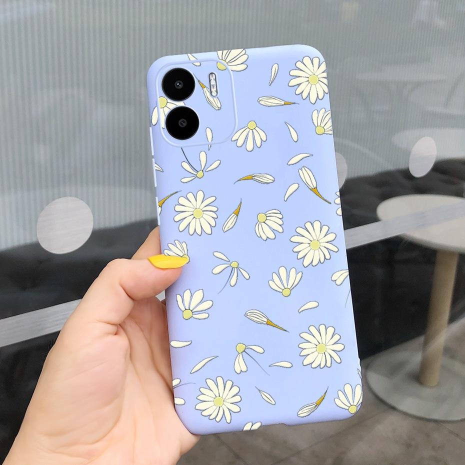 Чехол для Xiaomi Redmi A1 Redmi A1 Plus Красивая Девушка Цветок Чехол для Телефона Для RedmiA1 A 1 A1+ Конфетный Цвет Мягкая Силиконовая Задняя Крышка