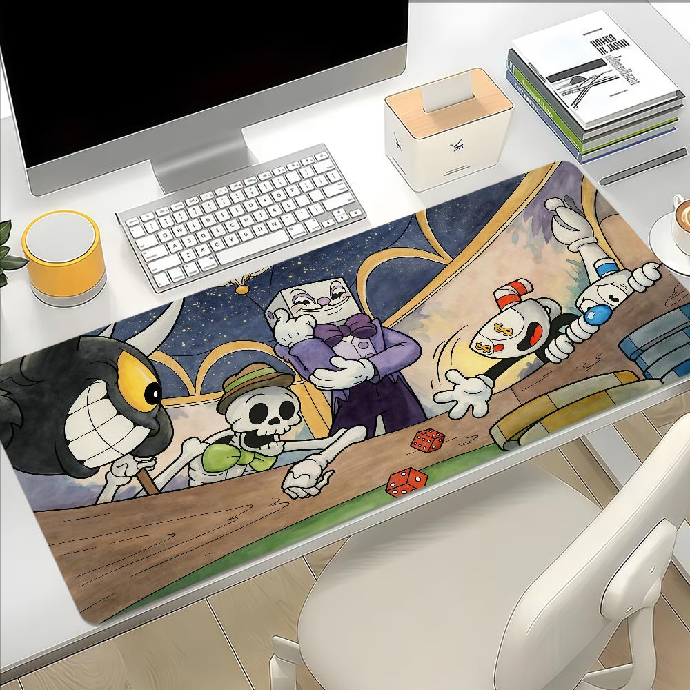 C-Cuphead Cute Kawaii Mouse Pad Non-slip Thickened MousePad Large Writing Lockedge Gaming Cushion Office Student