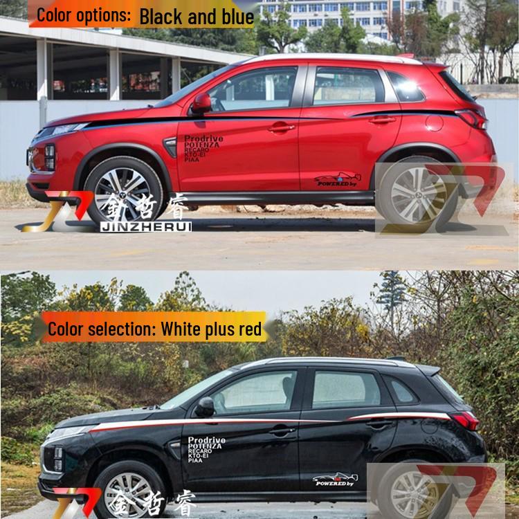 Mitsubishi ASX Outlander & Eclipse Cross Body Waistline Color Stripes Decals.