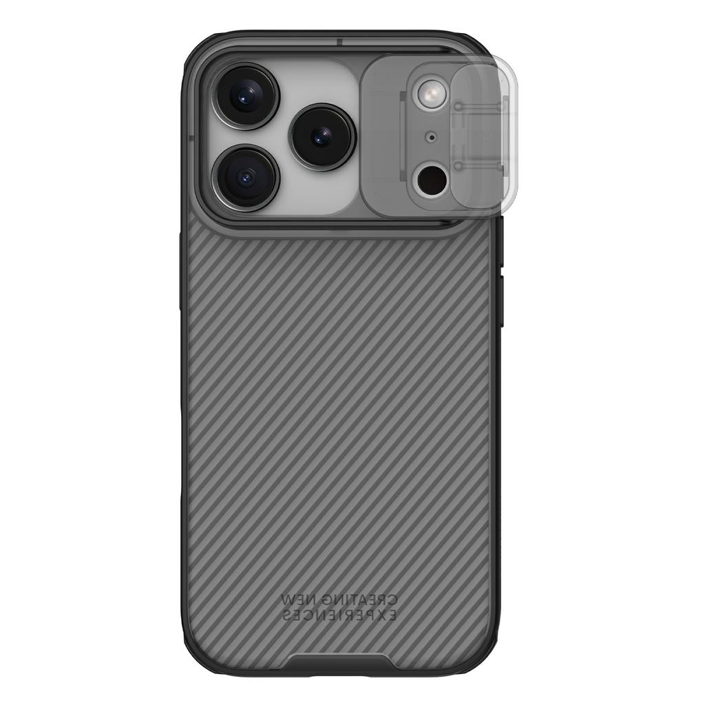NILLKIN Серия Camshield Pro Для iPhone 17 Pro Чехол TPU + PC Прозрачный Черный Чехол для Телефона со Шторкой для Камеры