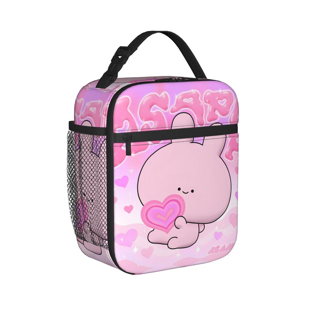 Asamimichaan Insulated Lunch Bags Thermal Bag Reusable,Meal Container Cute Asamimi High Capacity Tote Lunch Box Food Storage Bag