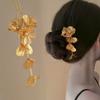 Tassel Metal U Shape Hair Stick Flower Hanfu Hairpin Classical   For Girl