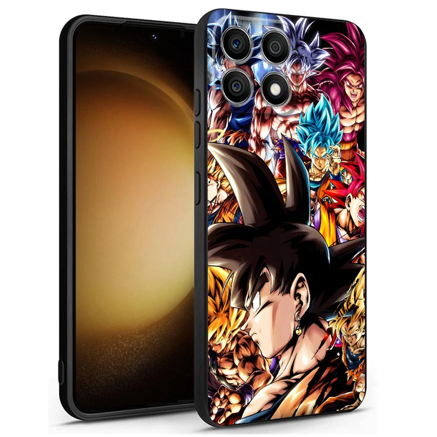Black Soft Phone Cover Case for Honor X9a 8X X5b X7 70 X8 90 Magic5Lite 200 400 Lite X6 Dragon Ball Goku Handsome