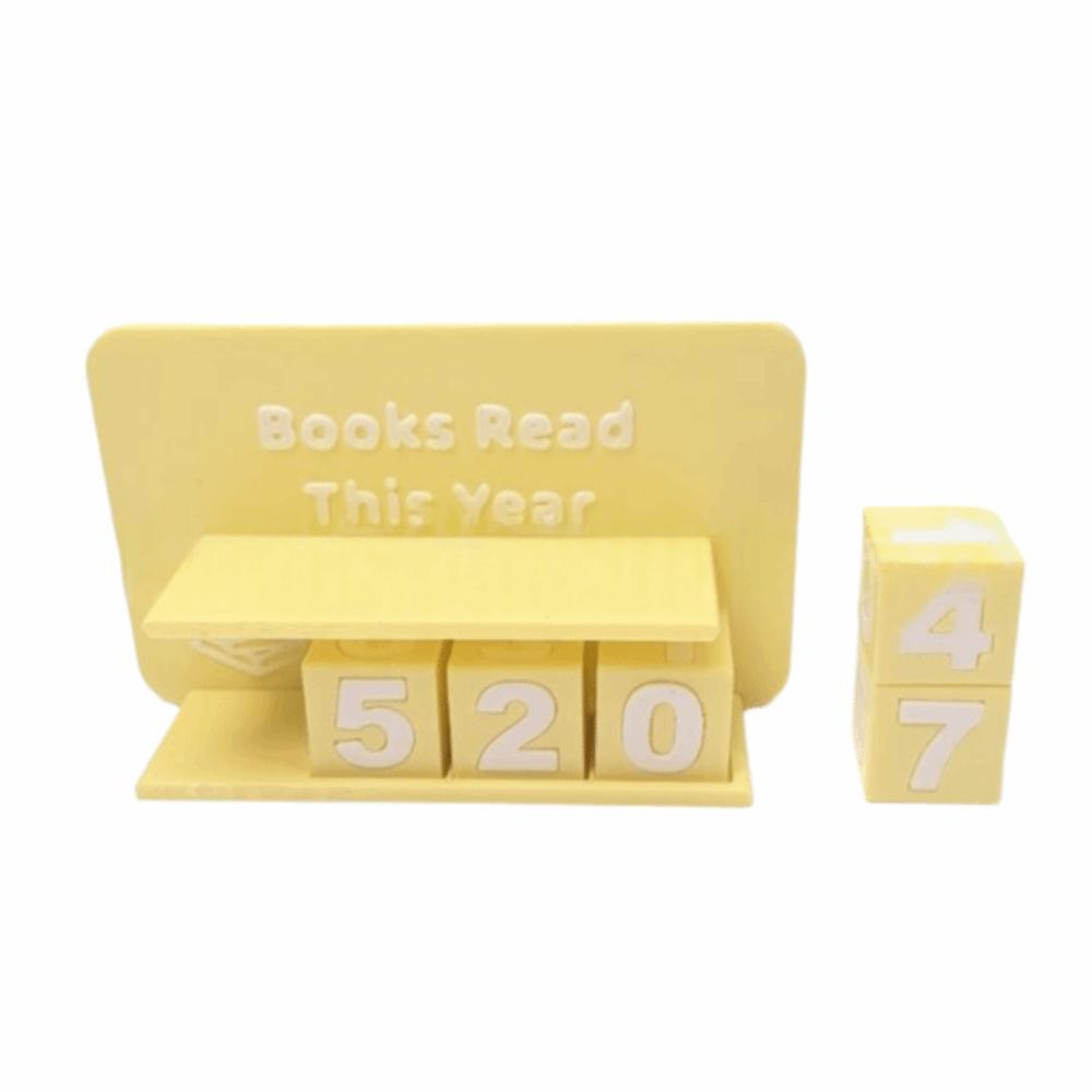 Wear Resist 3D Book Read Counter 3D Printed Reading Log New Bookshelf Counter  Librarian Desk