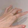 Niche Design Stackable Heart Ring Set: 2-Piece Open Index Finger Rings - Exquisite Korean Fashion for Women