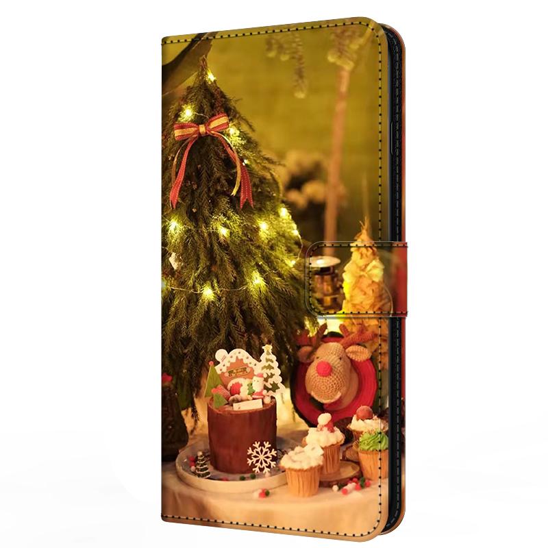 Wallet For Oneplus Ace 6 Flip Stand Book Phone Cover Magnetic Leather Case Cartoon Anime Merry Christmas Capa Oneplus Ace6 5G
