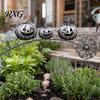 Weather Resistant Garden Stakes Halloween Ghost Stake, Rustic Yard Art Decor with Dandelion Accent, Durable Outdoor Metal Sculpture for Lawn