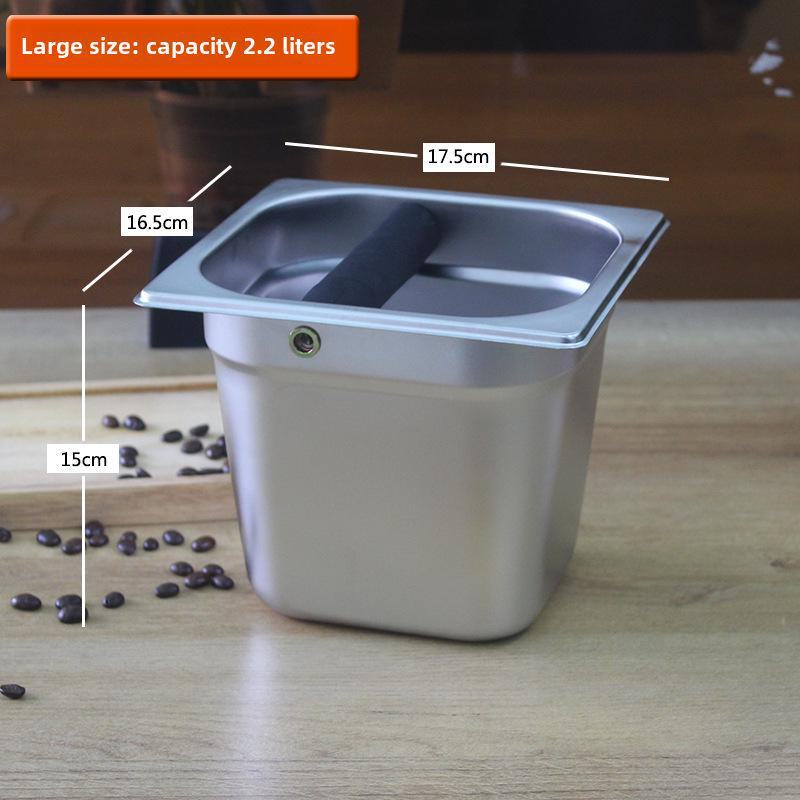 Stainless Steel Non-Slip Coffee Knock Box for Household Espresso Machines