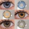 FUNSACHY 2 шт. Синие контактные линзы для глаз, натуральная красота, цветные линзы, косметика для учеников, ежегодное использование