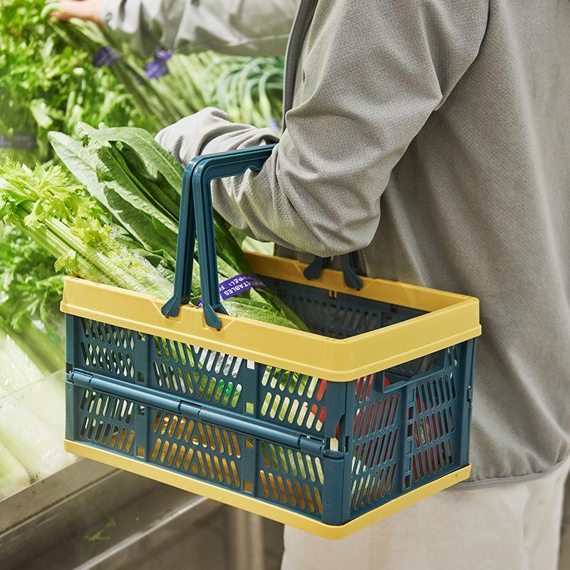 Складная многофункциональная корзина для хранения для кухни, покупок и пикника