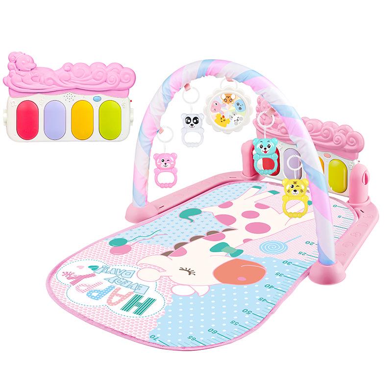 Baby Gym Play Mat with Pedal Piano for 0-12 Months: Early Education & Crawling Toy