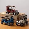 Retro Nostalgic Tin Antique Car Model Art Creative Home Decoration Accessories Desktop Ornaments Childrens Toys Gifts