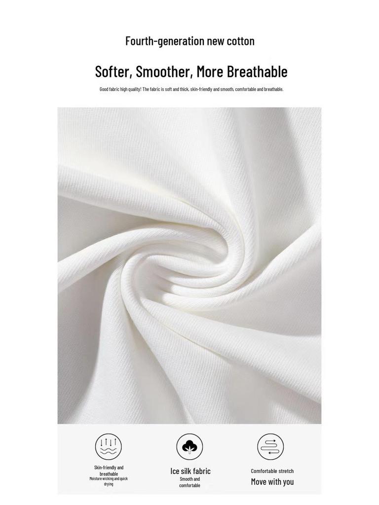 Женская летняя футболка свободного кроя белая с круглым вырезом и короткими рукавами