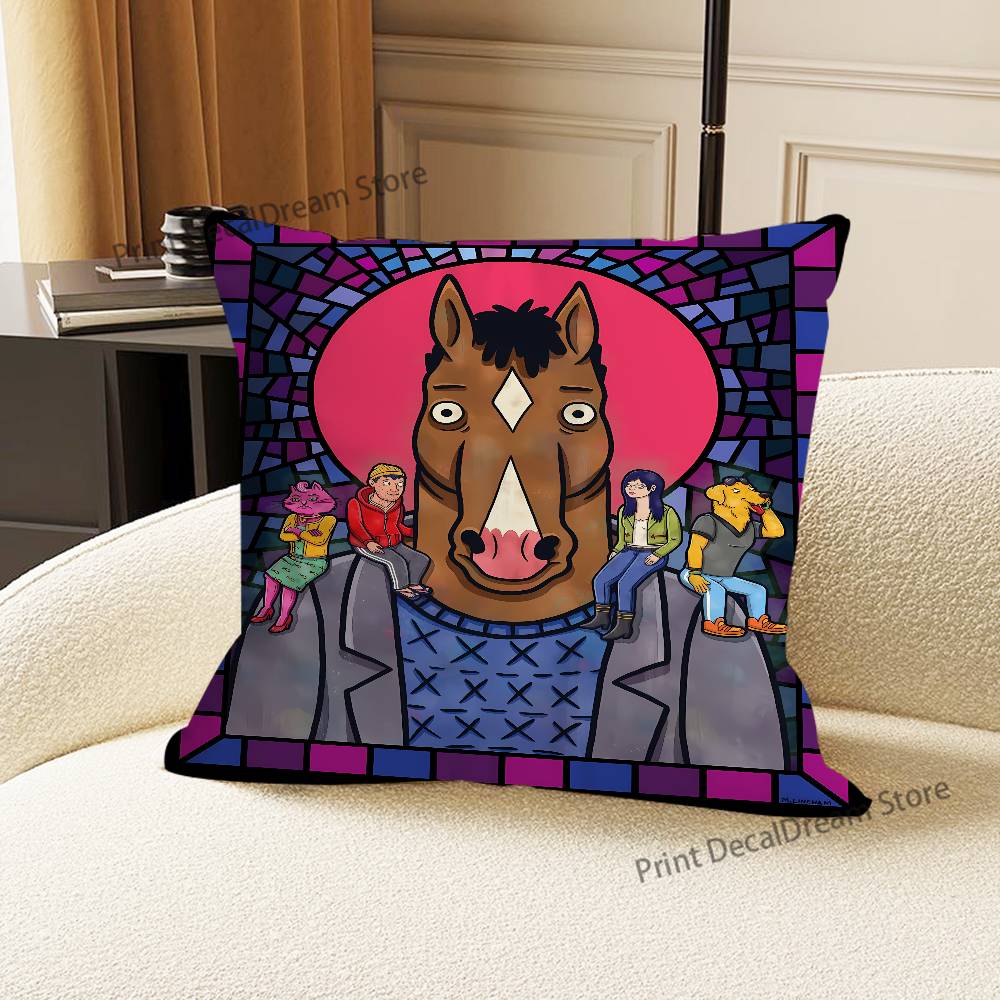 B-BoJack H-Horseman Подушка Для Спальни Автомобиля Кофейни Комнаты и Гостиной Дивана Декоративная Наволочка Чехол
