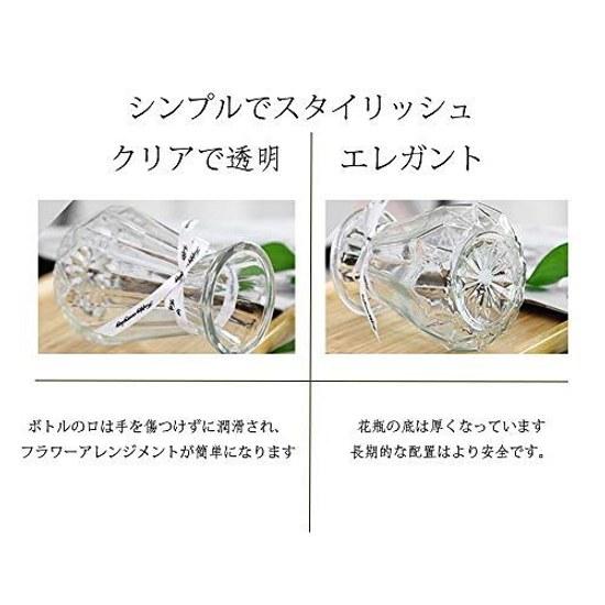 Vase glass stylish single flower holder simple container transparent base decorative home decoration height 15CM