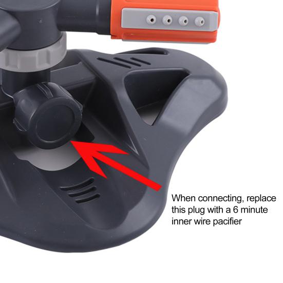 Спринклер с 3 рычагами, вращающимися на 360 градусов. Настраиваемая зона распыления. Универсальная простая установка. Крепление для садового спринклера для воды.