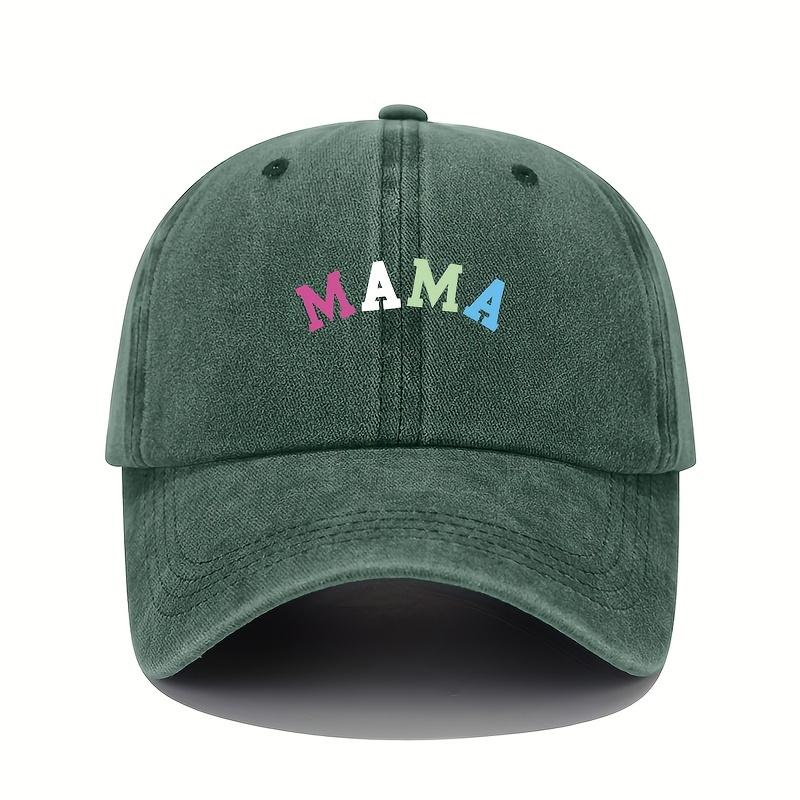 Бейсболка с принтом MAMA легкая солнцезащитная кепка с цветным принтом из букв всесезонная подходит для повседневной носки и спорта