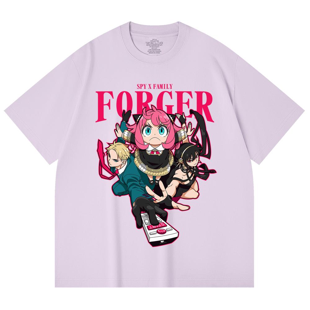 230 Gsm 100% Cotton Spy Family V1 Forger Print Unisex Heavy Cotton T Shirt