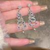 2024 Autumn/Winter Colorful Diamond Christmas Tree Stud Earrings - Elegant, High-End Women's Fashion Jewelry
