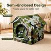 Foldable Outdoor Cat House Aluminum Foil Thermal Insulation Waterproof Camouflage Pet Shelter Winter Warm House