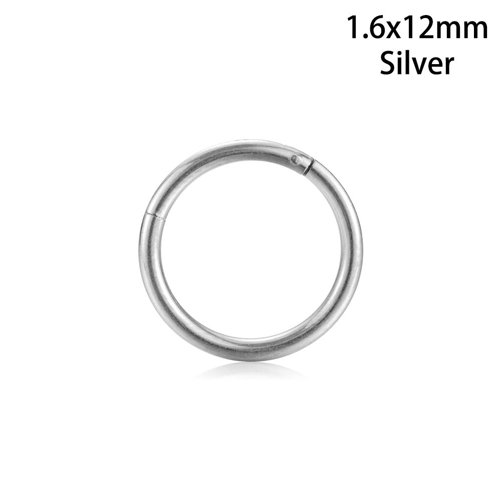 1Pc Unisex Hinged Segment Titanium Steel Ear Helix Tragus Piercing Septum Lip Ring Nose Hoop