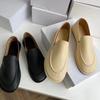 Лоферы Женская обувь 2025 Новая Весна Круглый носок Слипоны Маленькие кожаные туфли Повседневные Мягкая кожа Плоские мюли