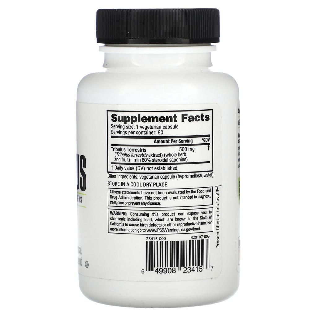 NutraBio Tribulus, 500 Mg, 90 Capsules