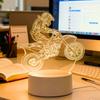 USB 3D светящийся мотоцикл, креативный ночник, украшение для дома, настольное украшение, светильник для гостиной и спальни