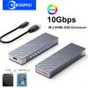 M.2 NVMe SSD Enclosure Aluminum Alloy External Hard Drive Box 10Gbps USB 3.1 Interface RGB Colorful Light Tool Free Support UASP