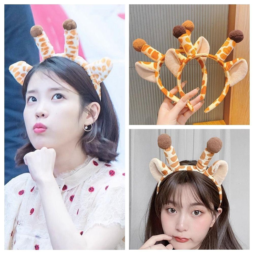 Korean Style Cartoon Plush Headband Kawaii Face Washing Hair Hoop Animal Hairbands  Girls/Female