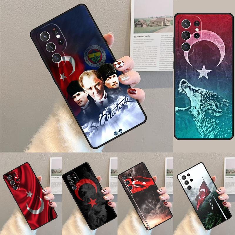 Чехол для телефона TPU с флагом Турции Ататюрка для Samsung Galaxy note 10 pro S26 S25 S24 S23 S22 Ultra Plus S21 FE S20